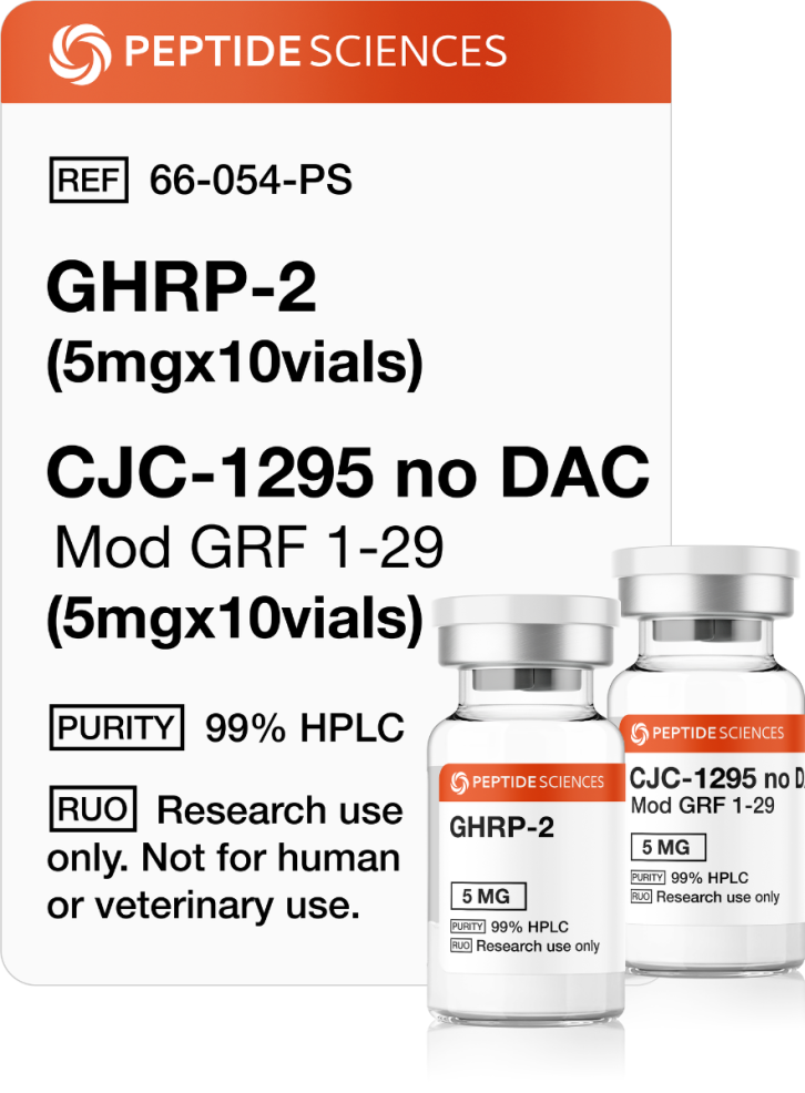 GHRP-2 (5mg x 10), CJC-1295 no DAC (5mg x 10)